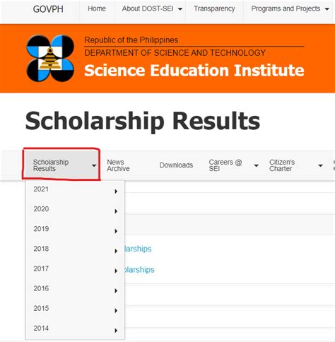 dost scholarship result